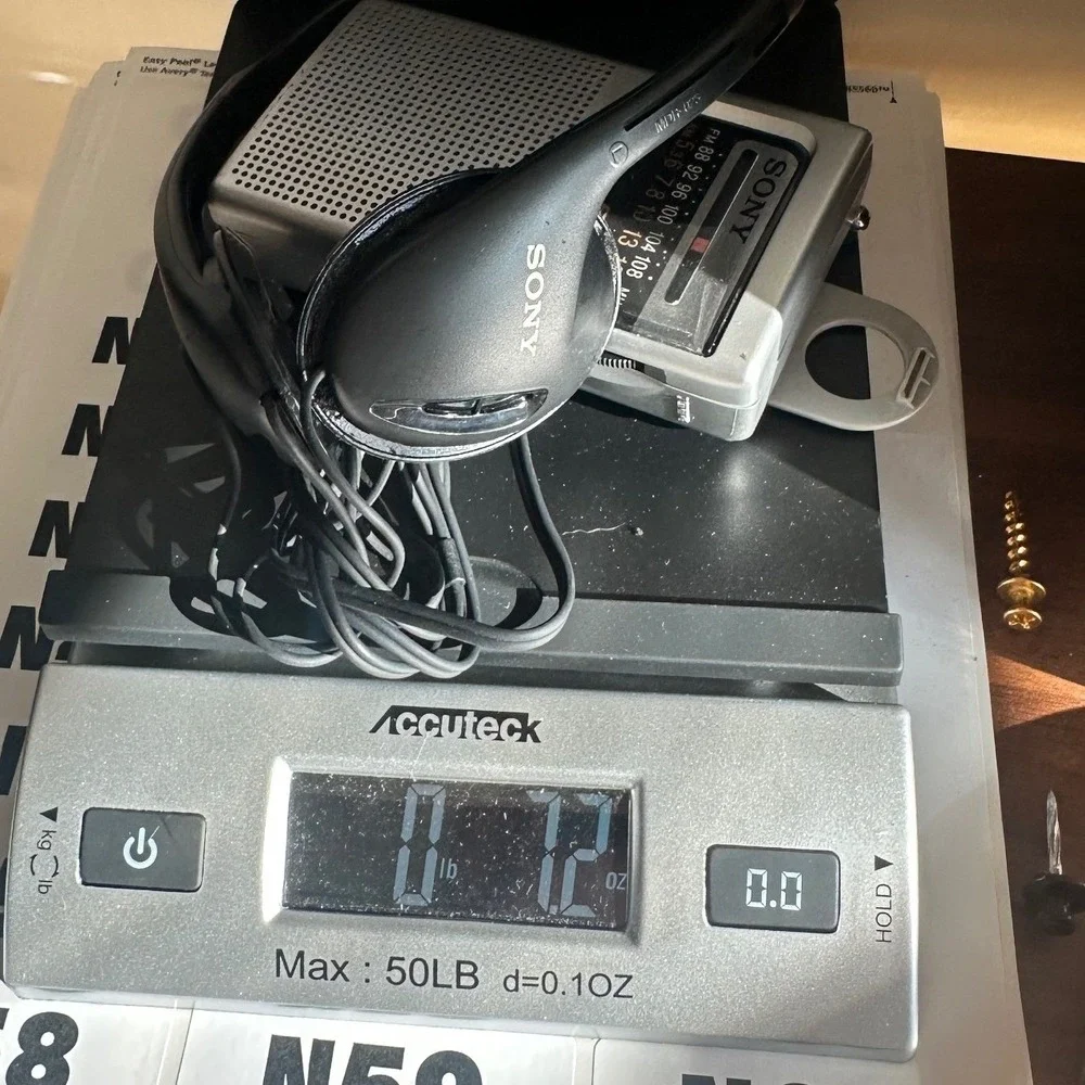 Sony ICF-S10MK2 Portable FM AM Radio Silver with MDR-023 Headphones Bundle